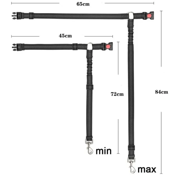 Reflective Pet Dog Car Seat Belt Puppy Dog Walking Travel Car Accessories Dog Leash Harness for Small Dogs Pet Car Supplies - Image 2