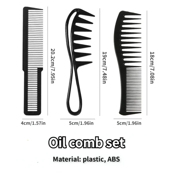 2/3/4pcs Wide Tooth Curl Comb Detangling Comb Texture Comb For Curly Wet Wavy Thick Hair Wigs Salon Barber Hairstyle Tool - Image 3