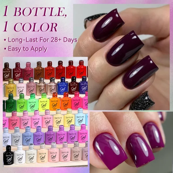 LILYCUTE 7ml Purple Nail Gel Polish Nail Supplies Vernis Semi Permanent Nail Art Manicure Soak Off LED UV Gel Nail Varnishes - Image 5