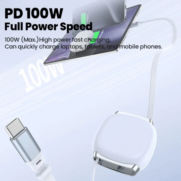 100W Fast Charge Type C to Type C Cable with Box Telescopic Fast Phone Charging Wire For iphone 16 15 Xiaomi Samsung s24 s23 - Image 6