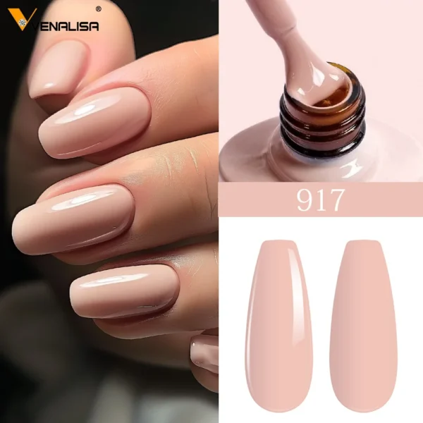 Venalisa Hot Sell Soak Off UV LED Gel 60 Colors 7.5ml Super Shinning Nail Gel Polish Lacquer Full Coverage Pure Color Series - Image 4