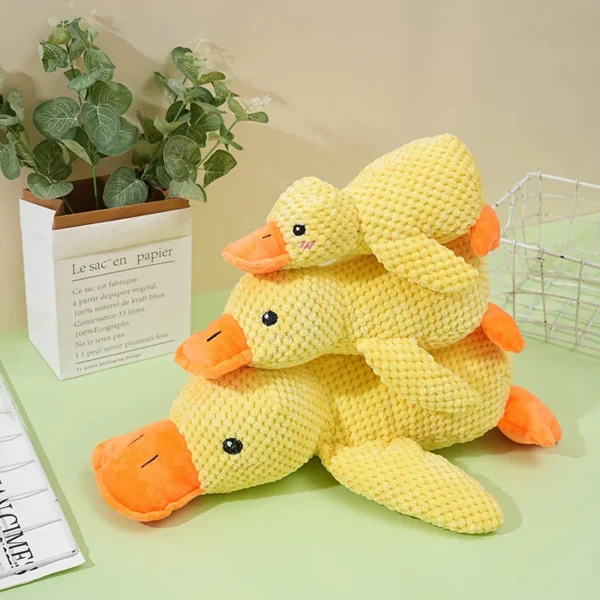 Plush Companion Sleeping Duck Dog Toys for Small Large Dogs Bite Resistant Teeth Grinding Sound Relief Duck Sound Toy - Image 4
