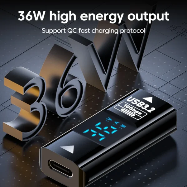36W Type-C Female To USB3.2 Female Fast Charging Adapter Data Transafer Digital Display Hard Drive Box Car Keyboard Receiver - Image 4