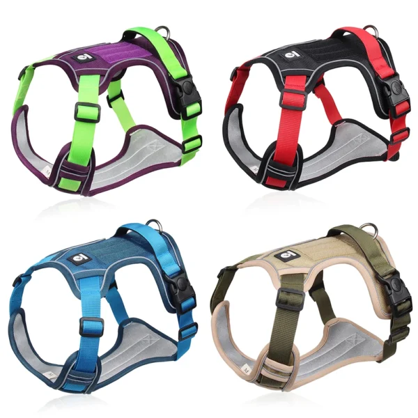 Medium Large Dog Harnesses Collar Labrador Army Reflective Adjustable Harness Oxford Cloth Pet Vest Training Hound Walk the Dog - Image 6
