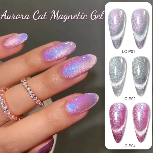 LILYCUTE 7ml Aurora Cat Magnetic Gel Nail Polish Reflective Magnet Gel Varnishes Semi Permanent UV Gel For Nail Art Manicure DIY - Image 2