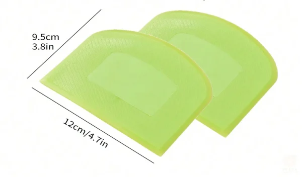 2pcs Dough Scraper Bowl Food-safe Plastic Dough Cutter Flexible Bench Multipurpose Food Scrappers for Bread Dough - Image 6