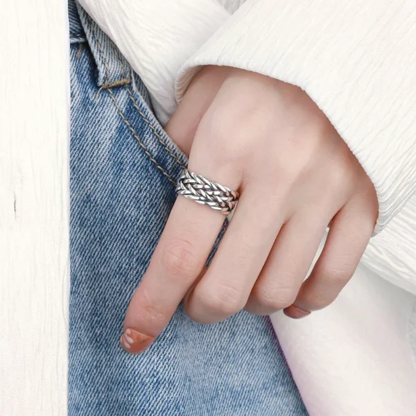 925 Sterling Silver Rings for Women Couple Minimalist Handmade Simple Interware Ring Party Jewelry Gift Prevent Allergy - Image 3