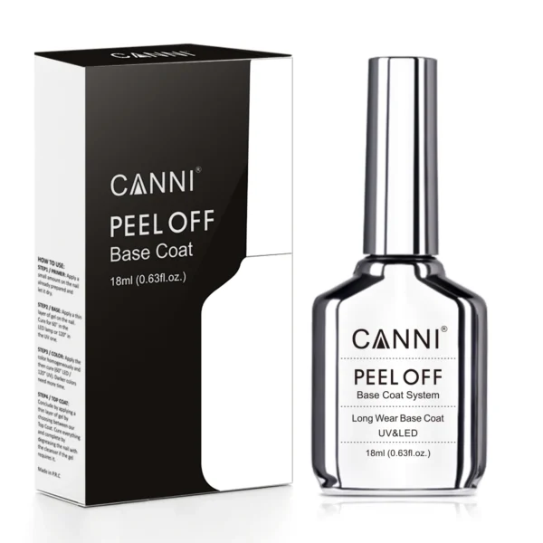 Canni TPO FREE HEMA FREE 18ml Long Wear Diamond Nowipe Top Coat Peeloff Base Coat Soak Off UV LED Gel Polish Nail Manicure - Image 3