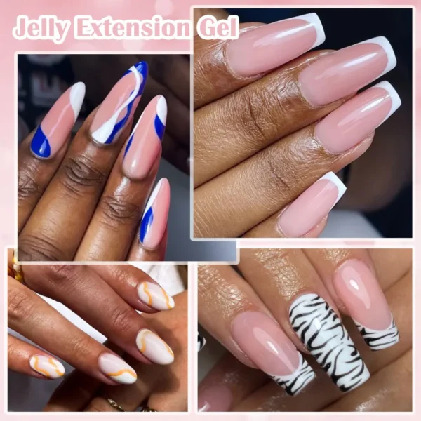 50ml TPO Free Jelly Nail Extension Gel Nail Builder French Nail Gum Venalisa Clear Natural Color Soak Off UV Construction Gel - Image 5