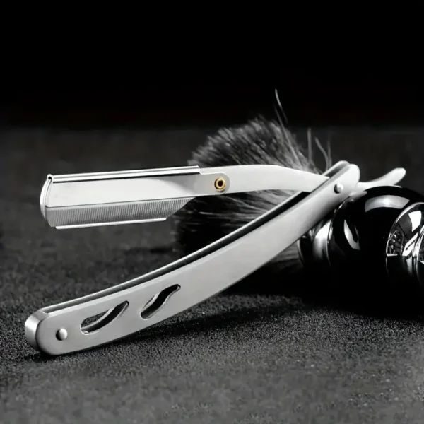 1pc Multicolor Stainless Steel Barber Shaving Razor Holder Durable Stylish Ideal for Men's Beard Shaving Salon hair accessories - Image 5