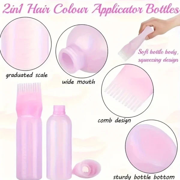 120ml 4.06oz Hair Dyeing Bottle Squeeze Applicator Bottle Oil Plastic Hair Dye Bottle Hair Coloring Hairdressing Styling Tool - Image 4