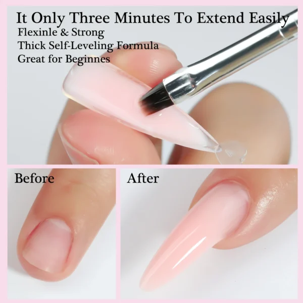 150g Large Capacity Nail Extension Gel Acrylic Semi-Permanent UV/LED Gel Varnish Suitable for DIY Design Nail Art Extension Tool - Image 2