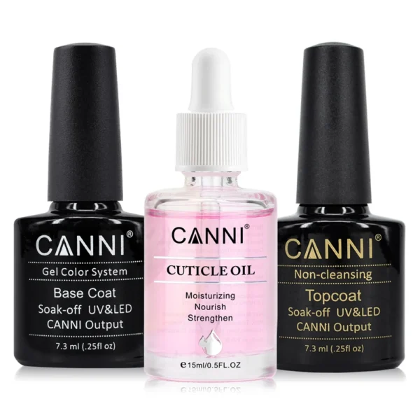 Canni TPO FREE HEMA FREE 18ml Long Wear Diamond Nowipe Top Coat Peeloff Base Coat Soak Off UV LED Gel Polish Nail Manicure - Image 4