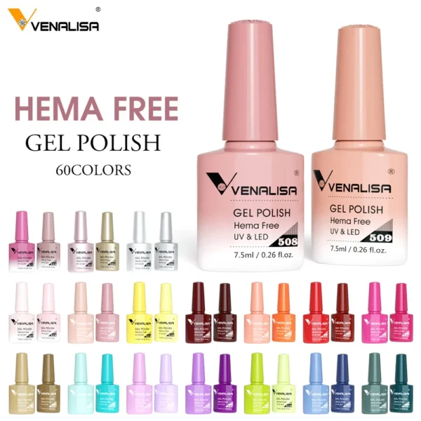 Venalisa VIP5 TPO FREE Jelly Pink Nude Collection Nail Gel Polish Glitter Gorgeous Soak Off UV LED Gel Varnish Nail Manicure - Image 3