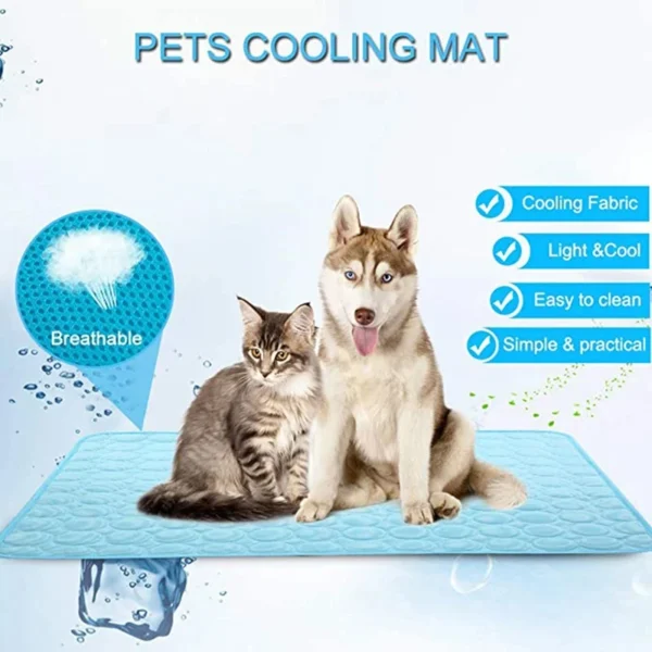 Dog Mat Cooling Summer Pad Mat For Dogs Cat Blanket Sofa Breathable Pet Dog Bed Summer Washable For Small Medium Large Dogs Car - Image 2