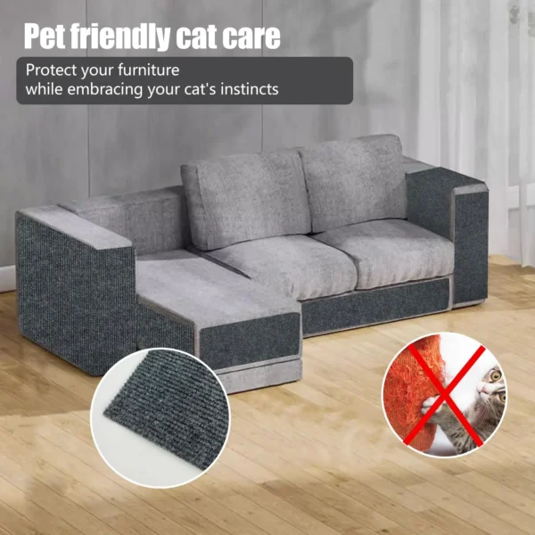 Anti Cat Scratch Mat Trimmable Self-Adhesive Carpet Mat Pad Cat Pet Scratcher Furniture Couch Corner Indoor Sofa Wall Protector - Image 4