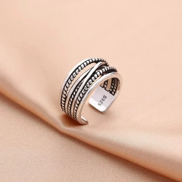 925 Sterling Silver Rings for Women Men Couple Minimalist Handmade Simple Interware line Ring Party Jewelry Gift Prevent Allergy - Image 4