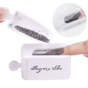 French Portable Recovery Box For Nail Glitter Powder Container Recycling Dipping Powder Dust Tray Nail Art Caviar Sequin Storage