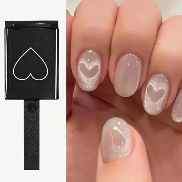 Nail Art Cat Eye 3D Heart Shaped Magnet Cat Eye Magnet Love Pattern Magic Magnet Suitable for DIY Gel Polishing Magnetic Tools - Image 6