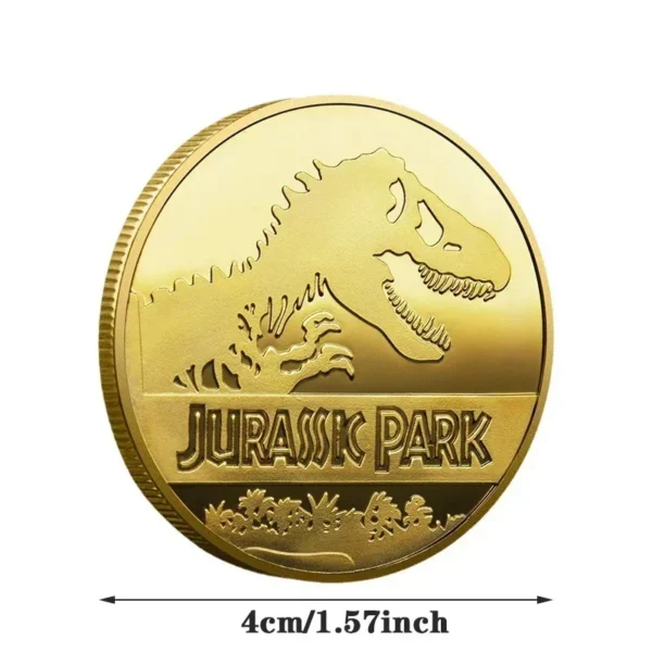 Souvenir Coin REPLICA Commemorative Coins Medallion Badges Coins Jurassic Park Dinosaurs Coins - Image 3