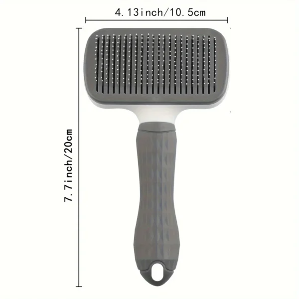Easy-Clean Pet Grooming Brush Gentle Deshedding Massage Comb with One-Click Hair Removal Dog Grooming for Dogs & Cats Easy-Clean - Image 2
