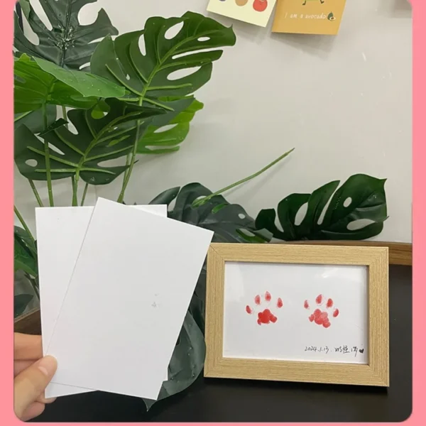 Pet footprints, cat hand and foot prints, commemorative dog claw prints, commemorative photo frames, cat claw prints, clay gifts - Image 2