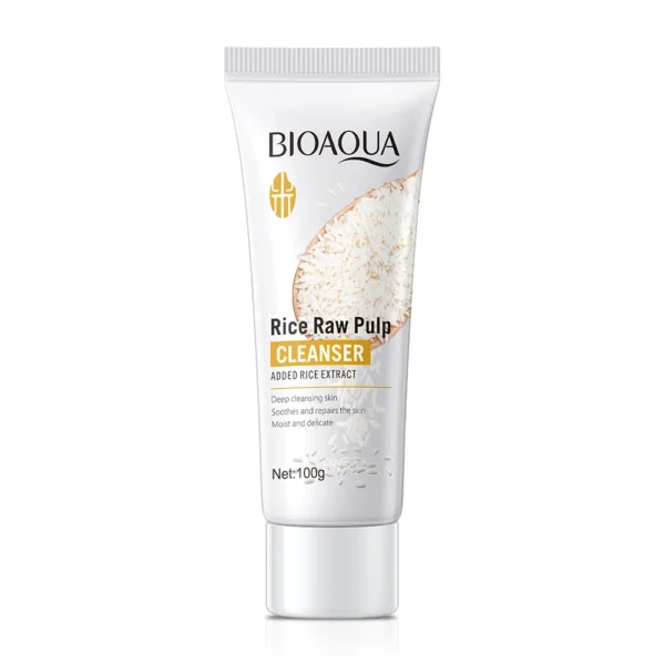 BIOAQUA Rice Raw Pulp Facial Cleanser Face Wash Foam skincare Moisturizing Skin Brightening Rejuvenation Face Cleanser Skin Care - Image 6