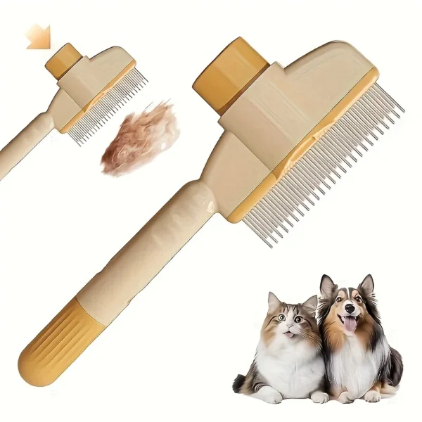 Dog Comb Pet Hair Remover One Button Dogs Brush Self-cleaning Cat Brush Massage Combs for Dog Grooming Brushes for Pet Products - Image 4