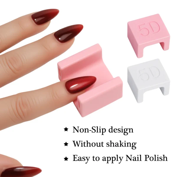 1pc Nail Art Magnetic Stick White/Pink Nail Art Suede Magnet Suitable for DIY 3D Magnetic Cat Eye Gel Nail Polish Magnet Tools - Image 2
