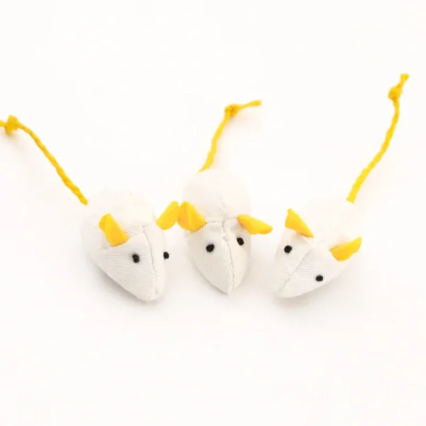 3-200 Pcs Rattle Cat Mouse Toys Also Prefilled Catnip Faux Fur Cat Toys Interactive Cat Game Catnip Toys for Cats Pet Products - Image 4