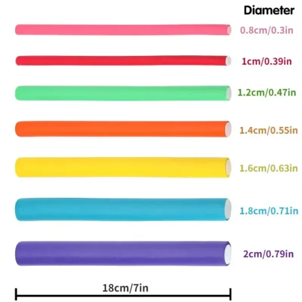 42pcs/Set Flexible Curling Rods Hair Twist Flexi Rods Hair Curlers Set Twist Foam Hair Rollers DIY No Heat Hair Rods Rollers - Image 4