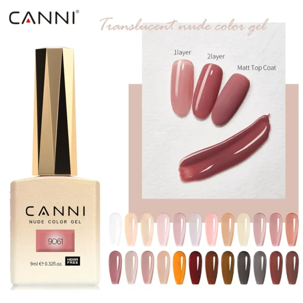CANNI Fall Color Collection Gel Nail Polish TPO FREE 9ml Soak Off UV LED Semi Permanent Long Wear Diamond Top Nail Gel Varnish - Image 6