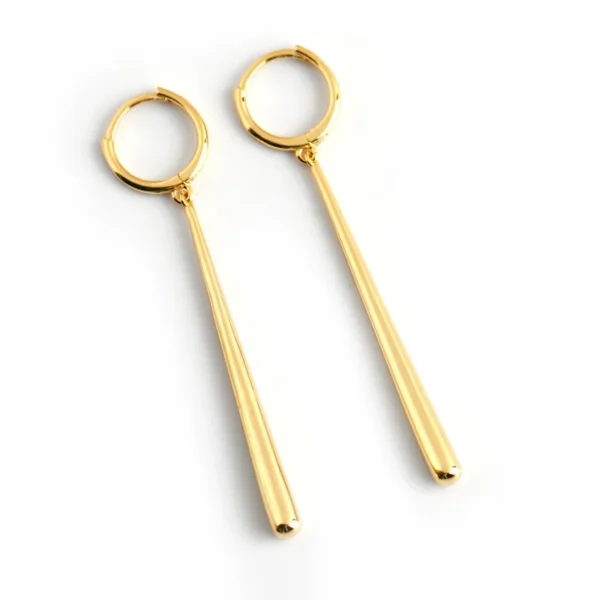 925 Sterling Silver Bar Tassel Earrings Charm Women Gold Plated Trendy Fine Jewelry Prevent Allergy Party Accessories Gifts - Image 6