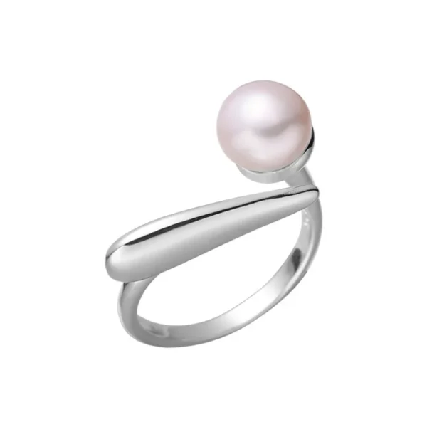 BF CLUB 925 Sterling Silver Ring For Women Pearl Simple Open Vintage Handmade Ring Allergy For Party Birthday Gift - Image 5
