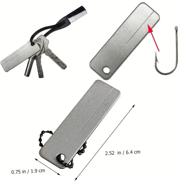 Knife Sharpener Diamond Pocket Tools Mini Keychain Outdoor Camping Sharpener Outdoor Camping Tool Emery Nail File - Image 6