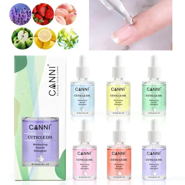 kf-S8134c55bc5ad48ababa0dd2f6b10675fa CANNI15ml Cuticle Oil Cuticle Softener New Arrival 6 Flavor Nail Nourish Care Pure Natural Manicure Cuticle Deep Moisturize Oil - Image 1