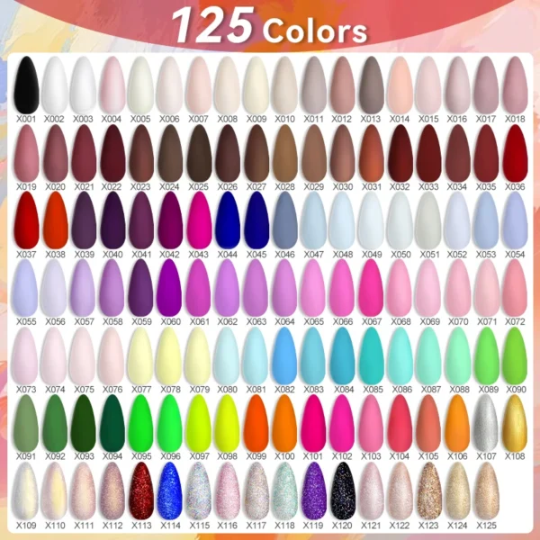 LILYCUTE 7ml Nail Gel Polish 125 Colors Gel Nail Polish Semi Permanent UV Gel Base Top Coat Nail Art Soak off UV LED Gel Varnish - Image 3