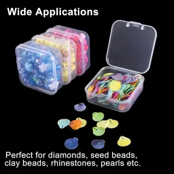 Transparent Plastic Box, Packaging Box, Female Jewelry Portable Handheld Diy Handmade Material Desktop Storage Set Box - Image 4