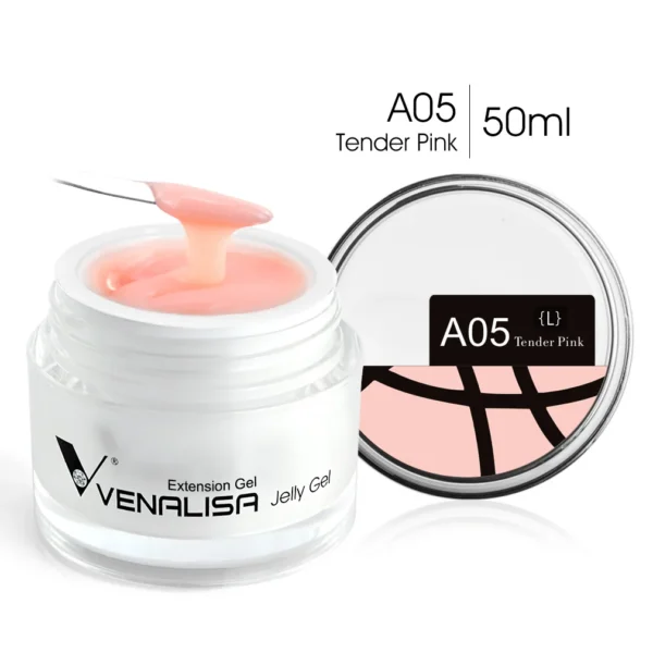 Venalisa 50ml TPO FREE Rose Pink Jelly Gel Extension Nail Salon Professiona Used Self Leveling Transparent Gel Nail Gel Polish - Image 3