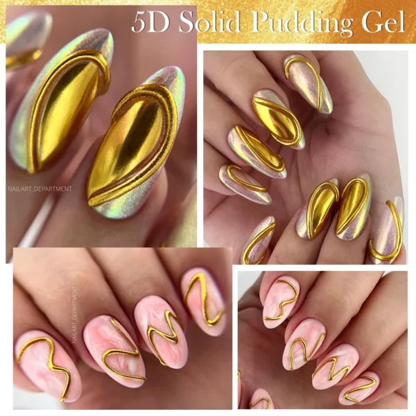 LILYCUTE 10ml 5D Solid Pudding Gel Nail Polish Tube Emboss Painting Gel Polish Translucent Jelly Gel Varnish DIY Nail Art Design - Image 4