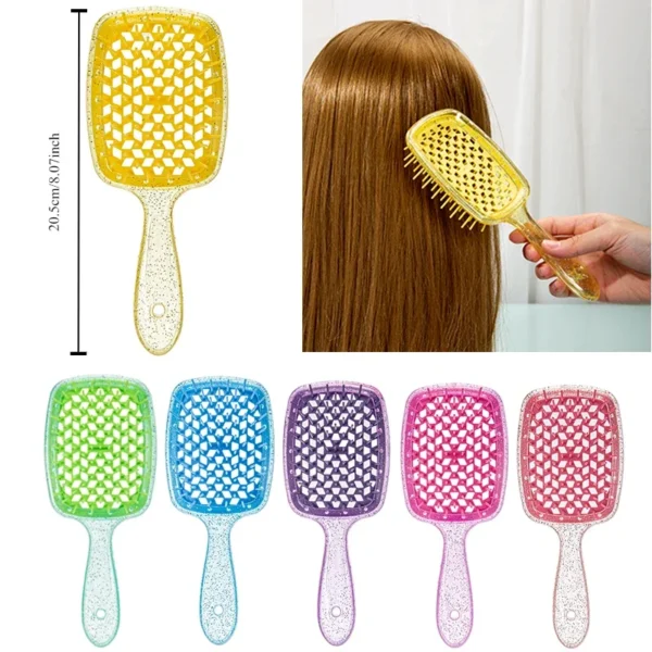 1pcs Tangled Hair Comb Detangling Hair Brush Massage Combs Hollow Out Wet Curly Hair Brushes Home Salon DIY Combs Hairdressing - Image 5