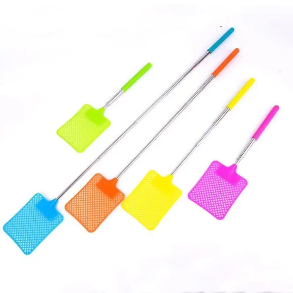 1 Pack Of Black Creative Fly Swatter Mosquito Swatter Stainless Steel Expansion Design Fly Repellent Supplies - Image 4