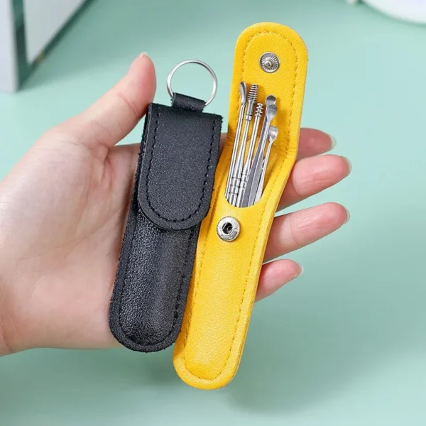 6Pcs/set Ear Cleaner Ear Wax Pickers Stainless Steel Earpick Wax Remover Piercing Kit Earwax Curette Spoon Care Ear Clean Tools - Image 6