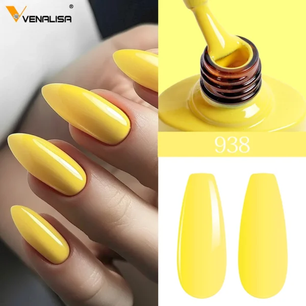 Venalisa Hot Sell Soak Off UV LED Gel 60 Colors 7.5ml Super Shinning Nail Gel Polish Lacquer Full Coverage Pure Color Series - Image 5