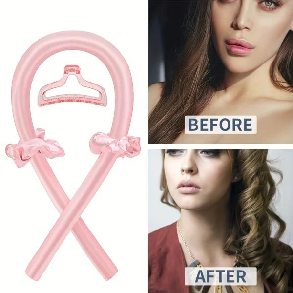5pcs Styling Set 4-in-1 Heatless Curling Set Hair Stick Headbands Clips Wide Toothed Hair Comb for DIY Styling - Image 2
