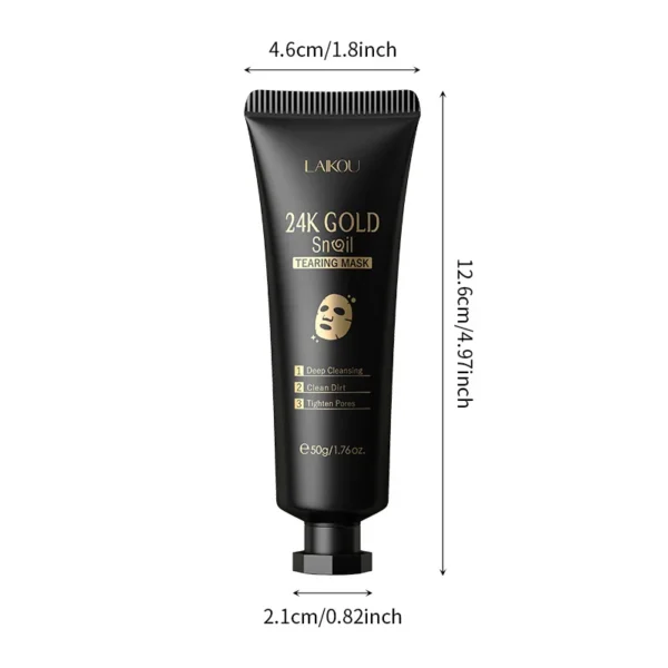 LAIKOU 24K Gold Sakura Peeling Face Mask Anti Wrinkle Whitening Blackhead Removal Facial Tear Off Mask Skin Care Products - Image 4