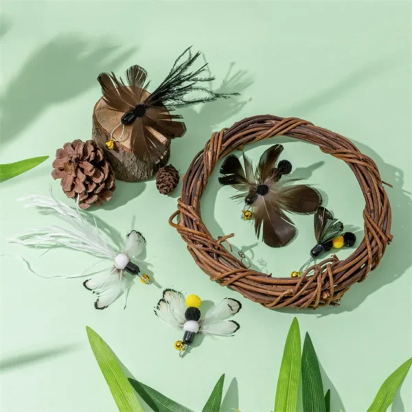 Interactive Cat Feather Toy Accessories False Toy with Bell Replacement Refill Training Kitten Toys - Image 2