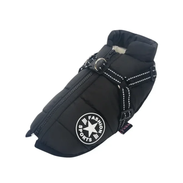 Large Pet Dog Jacket With Harness Winter Warm Dog Clothes For Labrador Waterproof Big Dog Coat Chihuahua French Bulldog Outfits - Image 4