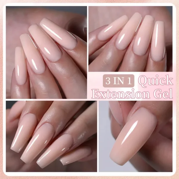 LILYCUTE 7ML Quick Extension Nail Gel Vernis Semi Permanent Acrylic Crystal White Clear Nude Gel Nail Polish UV Construction Gel - Image 3