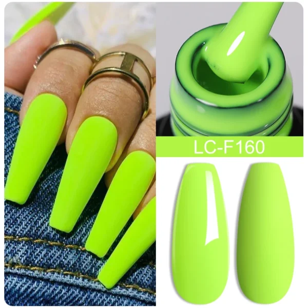 LILYCUTE 7ML Neon Nail Gel Polish Summer Color Fluorescent Gel Nails Manicure Semi Permanent UV Gel Soak Off UV LED Nail Art Gel - Image 3